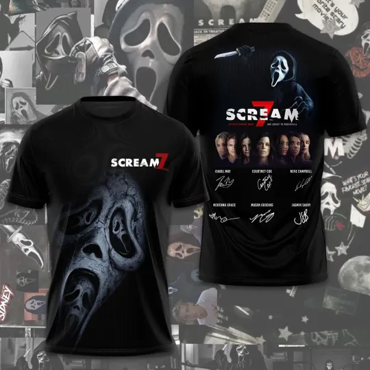 Scream 7 Ghost Face 2026  3D Shirt