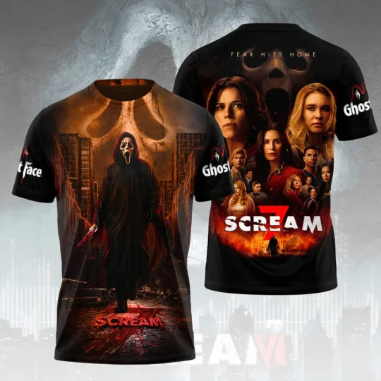 Discover Scream 2026 Ghost Face 3D Shirt