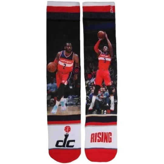 Discover Stance Adult Blue Crew Cotton NBA Wizards Beal Wall DC Rising Socks Sz M 6-8.5
