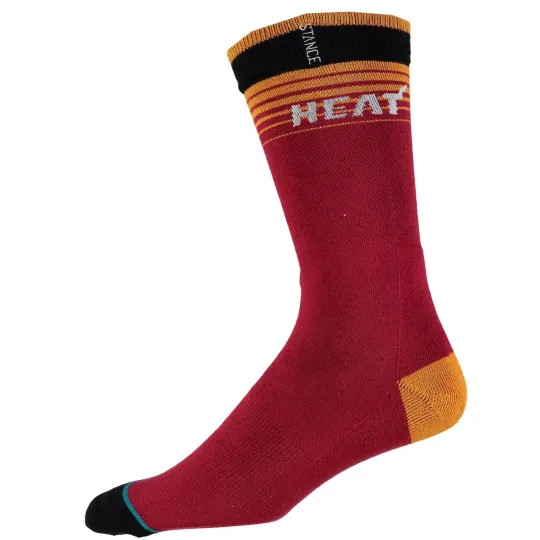 Discover Stance Adult Red Yellow Crew Cotton NBA Miami Heat Arena  Casual Socks