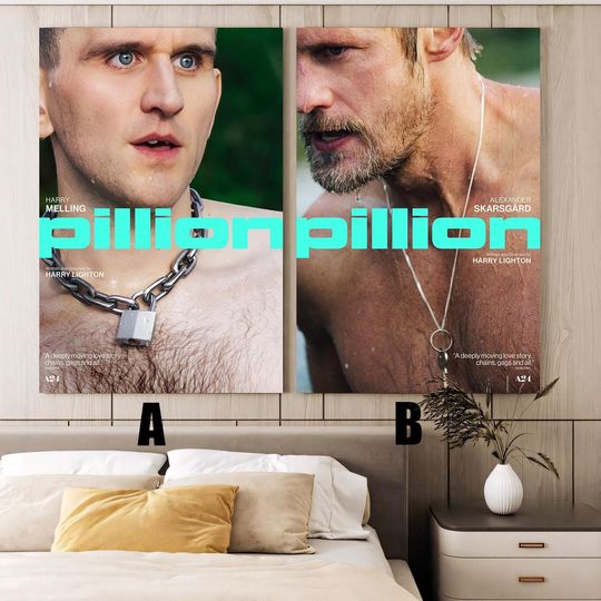 Discover Pillion 2025 Movie Poster Frameless Vintage Vertical Poster for Room Decor and Holiday Gifts