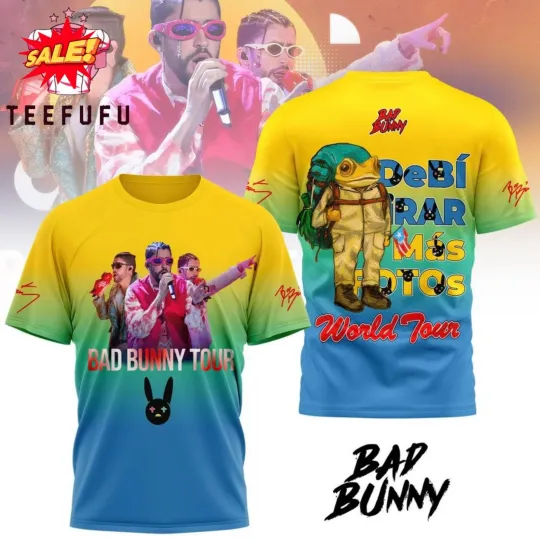 Discover Bad Buny World Tour 3D Shirt