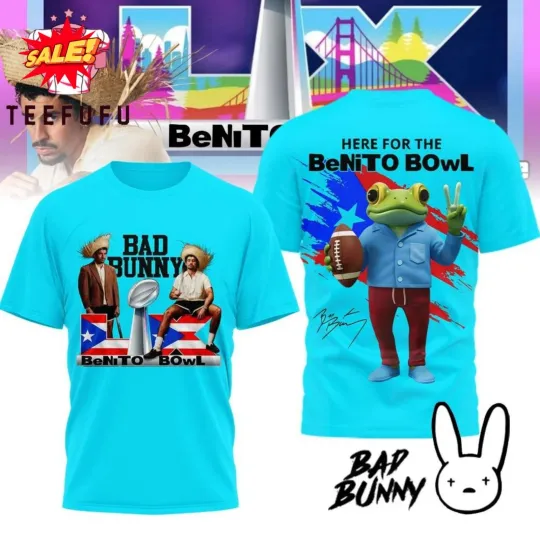 Discover Bad Buny Benito Bowl 2026 3D T Shirt