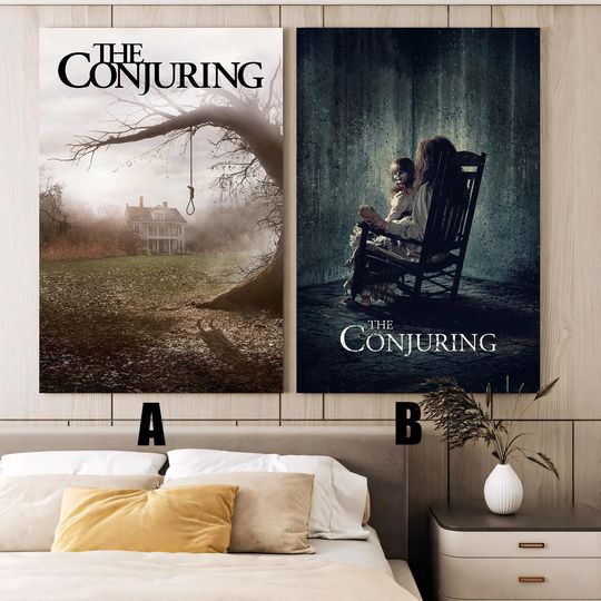 Discover The Conjuring (2013) Movie Poster Frameless Vintage Wall Art for Holiday and Room Decor