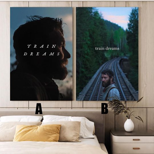 Discover Train Dreams (2025) Movie Poster, Frameless , Vintage, Vertical, Room Decor, Christmas Gift