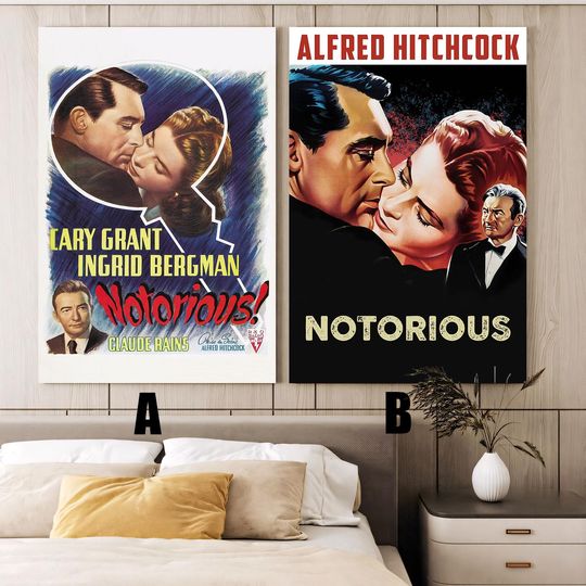 Discover Notorious (1946) Movie poster,Frameless canvas posters,Vintage posters,Holiday gift,Room decorations,Christmas gifts