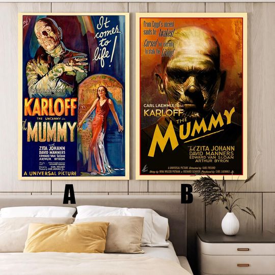 The Mummy 1932 Movie Poster Frameless Vintage Vertical Poster for Home Decor and Holiday Gifts