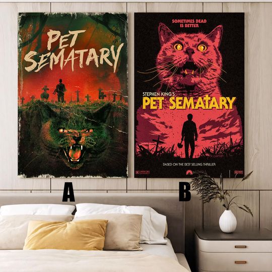 Discover Pet Sematary Movie poster,Frameless canvas posters,Vintage posters,Holiday gift,Room decorations,Christmas gifts