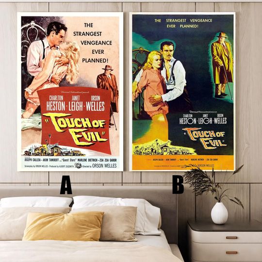 Discover Touch of Evil (1958) Movie poster,Frameless canvas posters,Vintage posters,Holiday gift,Room decorations,Christmas gifts