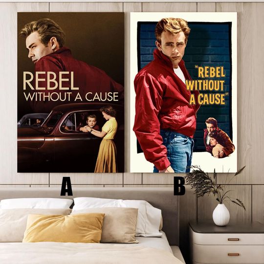 Discover Rebel Without a Cause (1955) Movie poster,Frameless canvas posters,Vintage posters,Holiday gift,Room decorations,Christmas gifts