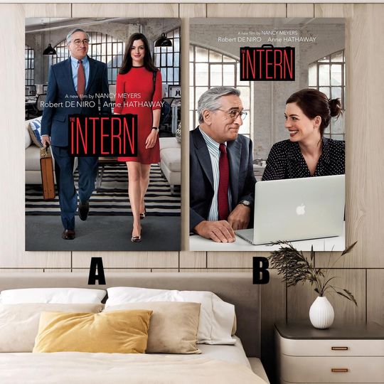 Discover The Intern (2015) Movie poster,Frameless canvas posters,Vintage posters,Custom posters,Room decorations,Christmas gifts