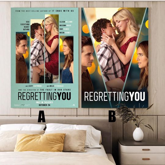 Discover Regretting You (2025) Movie poster,Frameless canvas posters,Vintage posters,Holiday gift,Room decorations,Christmas gifts