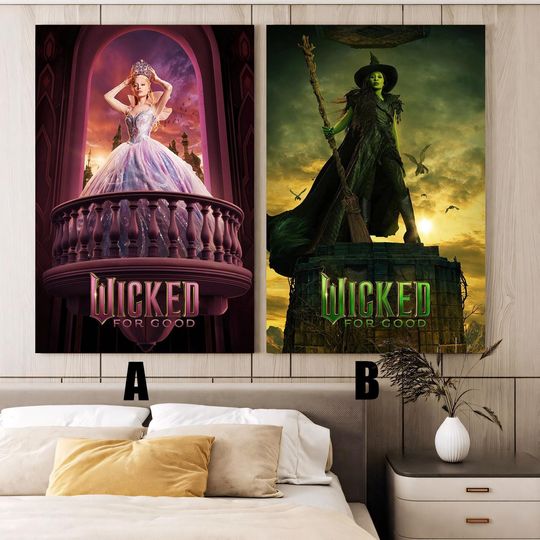 Discover Wicked For Good (2025) Movie poster,Frameless canvas posters,Vintage posters,Holiday gift,Room decorations,Christmas gifts