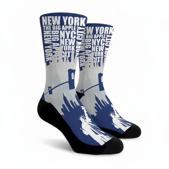 New York Socks New York Skyline Socks Pro Baseball Team Socks