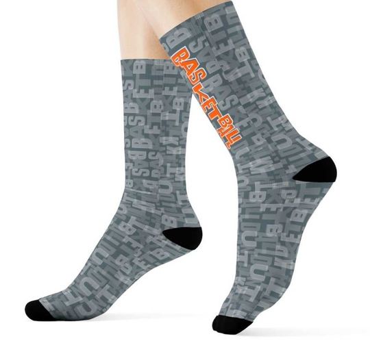 Discover Teen Basketball Socks  Performance Athletic Crew Socks For Boys and Girls  Teen Sports Socks for Young Players "Court Vision" By Duntalk