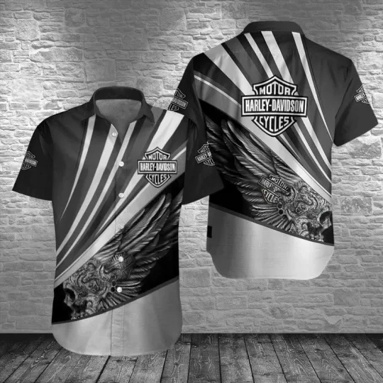 Discover Harrley Racing Daviidso'n Hawaiian Button Down Shirt Unisex Adults