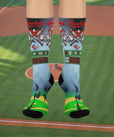 Discover Baseball Socks -  Perfect Baseball gift, Sports Socks, Athletic Socks, Gift for Baseball Fans, Unique Gift Idea, , Valentines Day, BFF gift