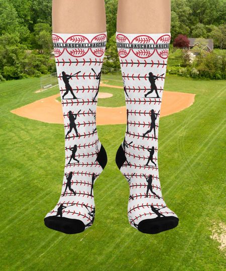 Discover Baseball Socks -  Perfect Baseball gift, Sports Socks, Athletic Socks, Gift for Baseball Fans, Unique Gift Idea, , Valentines Day, BFF gift