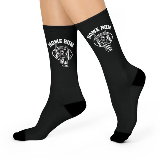 Discover Home Run Baseball Football Socks | Cushioned Crew Socks