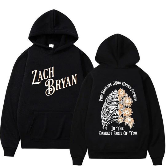 Discover 2025 Cross border Amazon Europe and America Zach Bryan Rap Singer Printed Unisex Fleece Hooded Sweatshirt