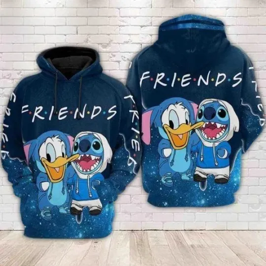 Discover Disney And Duck Are Friends 3d Hoodie