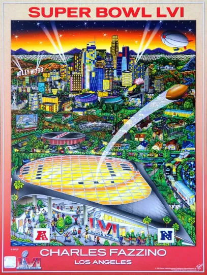 Discover SUPER BOWL LVI Los Angeles 2022 Football Event Poster
