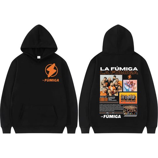 Discover Band La Fumiga Album 2025 Tour Graphic Hoodies Men Women Vintage Hip Hop Classic Hoodie Long Sleeve Casual Sweatshirt Streetwear