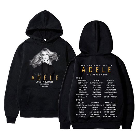 Discover Britain Popular Singer Adele Weekeds with Adele The World Tour Hoodie Men Women Fashion Casual Oversized Sweatshirt Mens Clothes