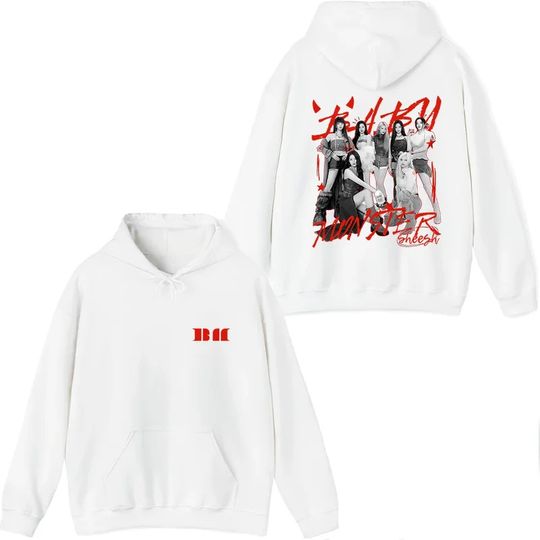 Discover The latest Babymonster Merch Sheesh men's patterned hoodie and Kpop long-sleeved hoodie
