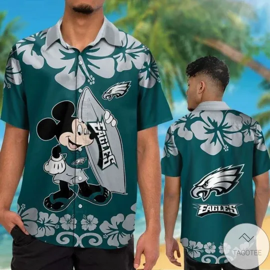 Discover Philadelphia Football Eagless Team Hawaiian Shirt