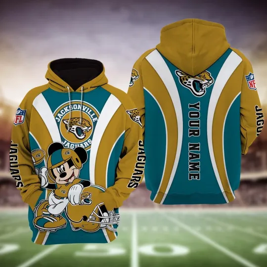 Discover Jacksonville Football Team Jaguarss And Mickey Mouse Disney Hoodie