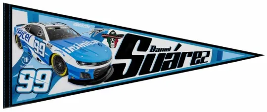 Discover Daniel Suarez NASCAR #99 TelCel Camaro 2025 Pennant