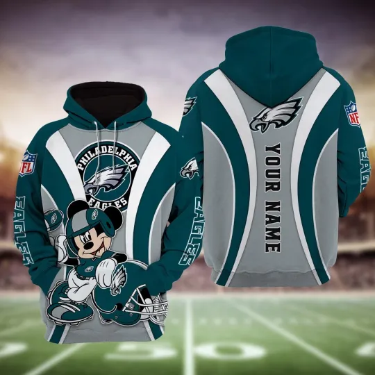 Discover Philadelphia Football Team Eagless And Mickey Mouse Disney Hoodie