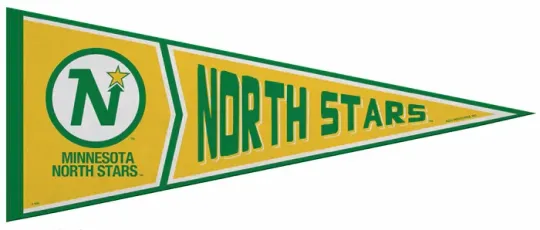 Minnesota North Stars Retro 1960s Style Official Vintage NHL Pennant