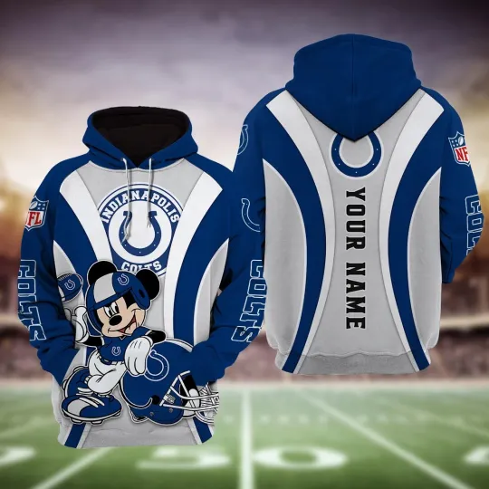 Discover Indianapolis Football Team Coltss And Mickey Mouse Disney Hoodie