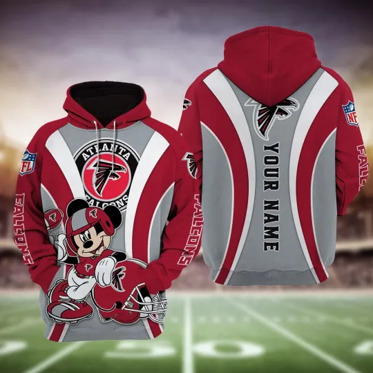 Discover Atlanta Football Team Falconss And Mickey Mouse Disney Hoodie