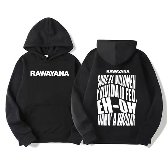 Discover Band Rawayana Album Letters Graphic Hoodie Men's Clothing Fashion Street Hip Hop Hoodies Hot Sale Fleece Long Sleeve Sweatshirts