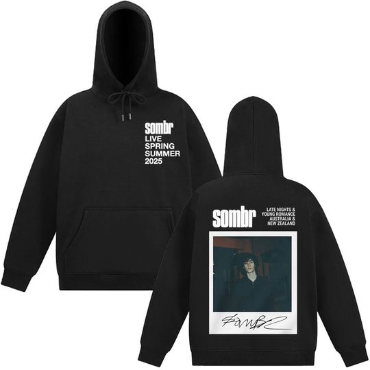 Discover Sombr The Late Nights & Young Romance Tour 2025 Sweatshirt Men Women Fashion Hoodie Long-sleeved Thick Casual Oversized Pullover