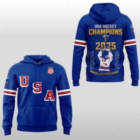 Discover 2025 - 2026 USA Hockey World Junior Champs Golden Era Hoodie