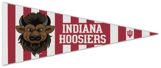 Discover Indiana Hoosiers HOOSIER THE BISON Pennant