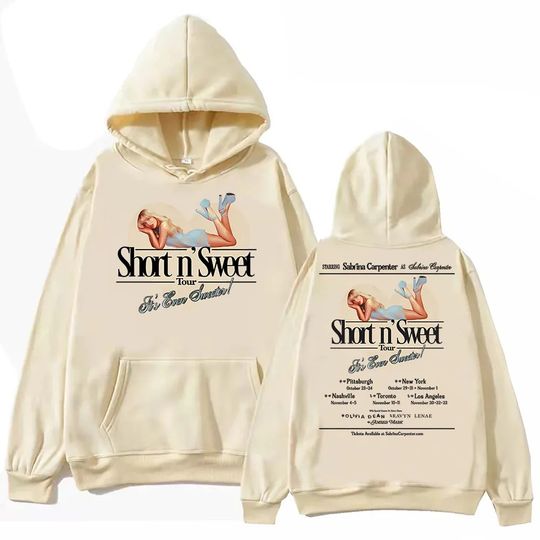 Discover Sabrina Carpenter Tour New Hoodie Unisex Harajuku Pullover Tops Long Sleeve Hoodies Fans Gift
