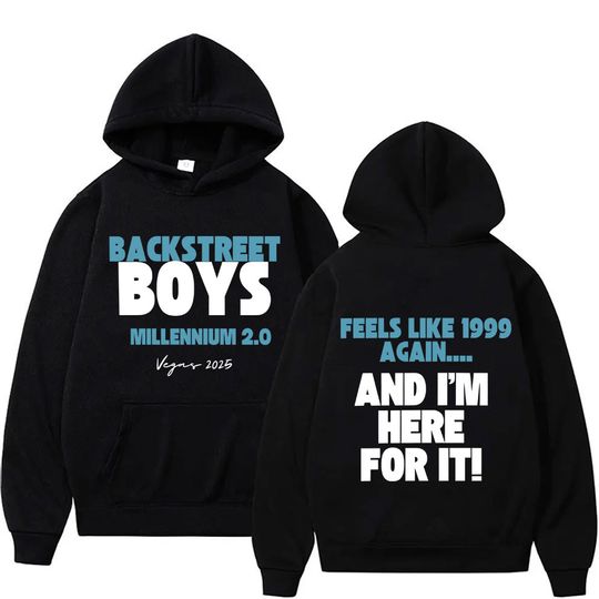 Discover Rock Brand Backstreet Boys Millennium 2.0 1999 To Vegas 2026 Tour Hoodie Men Women Fashion Pop Music Pullover Man Casual Hoodies
