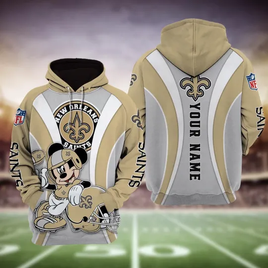 Discover New Orleans Football Team Saintss And Mickey Mouse Disney Hoodie