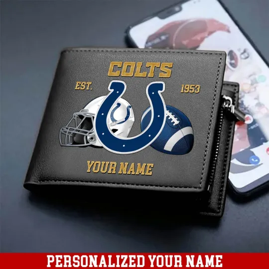 Discover Personalized Indianapolis Football Team Coltss Leather Wallet, Gift For Fans