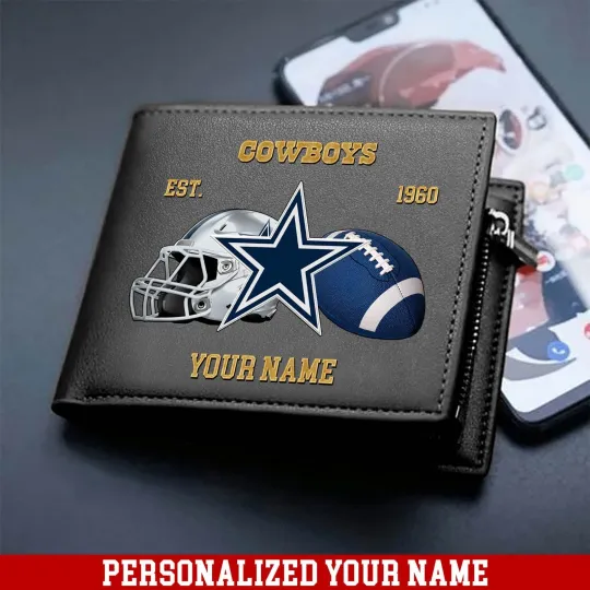 Discover Personalized Dallas Football Team Cowboyss Leather Wallet, Gift For Fans