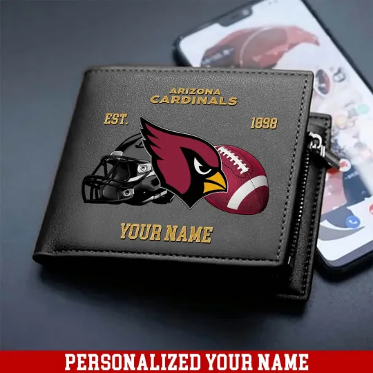 Discover Personalized Arizonna Football Team Cardinalss Leather Wallet, Gift For Fans