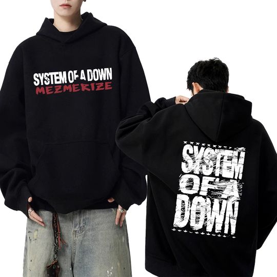 Rock band SYSTEM OF DOWN Mezmerize 2025 Album Vintage metal streetwear Unisex hip hop Casual Hoodie Men women Fleece pullover