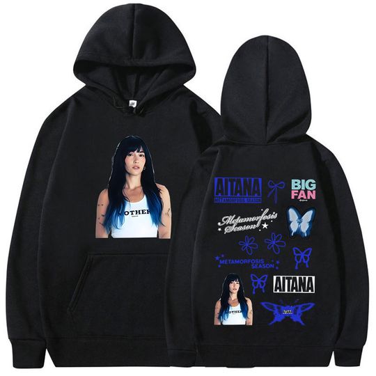 Discover Aitana Metamorfosis Season Tour 2025 Merch Hoodie Unisex High Quality Clothing Oversized Sweatshirt Vintage Fashion Fleece Hoody