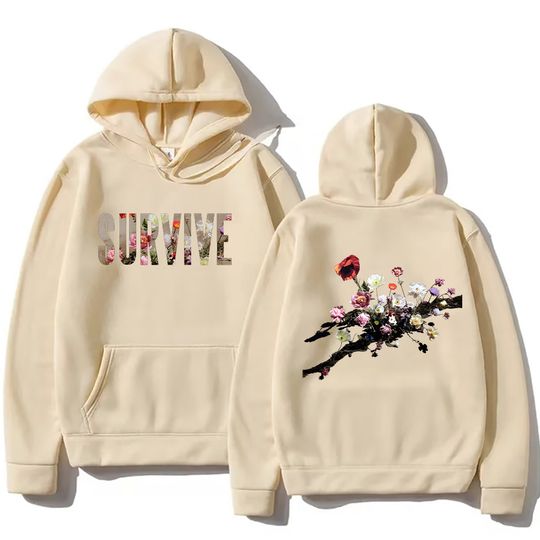 Discover Lewis Capaldi Survive Flowers Dateback Hoodie Men's Clothing Unisex Comfort Women Hoody Long Sleeve Harajuku Aesthetic Pullovers