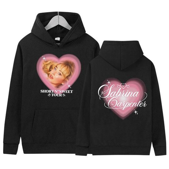 Discover Sabrina Carpenter - Short 'N Sweet 2024 Tour Hoodie Men Women Vintage Harajuku Fashion Pullover Oversized Sweatshirt Streetwear